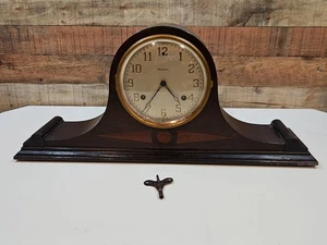 Antico Orologio Waterbury 8 Giorni Ora e Carillon Mantello ~ Funzionante ~ - Foto 1 di 14