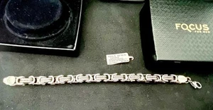 New Elegant Meshed Woven Stainless Steel Bracelet Chain Wristband Men Polished - Picture 1 of 12