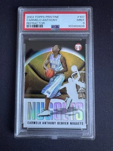 2003 Topps Pristine Refractor #107 Carmelo Anthony Rookie Rc /1999 PSA 9 - Picture 1 of 2