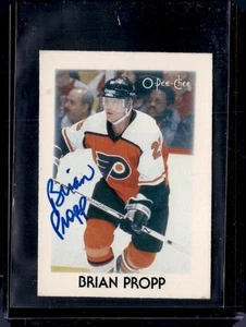 Brian Propp 1987 O-Pee-Chee Minis Signed Autograph #33 Card Flyers - Picture 1 of 2