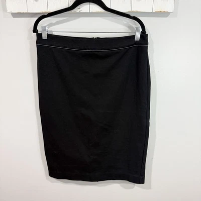 Boden Straight Black Wool Skirt Size 10 Long - Image 1 of 4