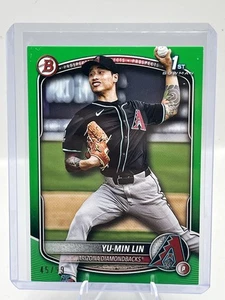 Yu-Min Lin 2025 Bowman 1st Green Parallel /99 Prospect #BP-27 Diamondbacks - Picture 1 of 2