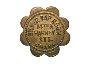 Silver Tap Room, Bar, Omaha, Nebraska, 5 Cent Token - Picture 1 of 2