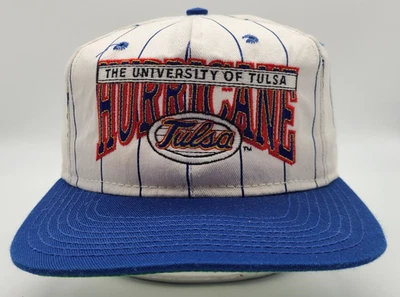 Vintage Tulsa Golden Hurricane Pinstripe The Park Snapback Hat Missouri Valley - Image 1 of 4
