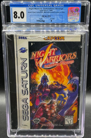 Night Warriors Darkstalkers Revenge Sega Saturn Sealed New CGC 8.0 B Graded