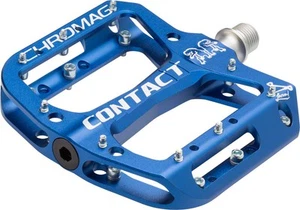 Chromag Contact Platform Pedals 9/16" Concave Alloy Body Tunable Pins Dark Blue - Picture 1 of 1