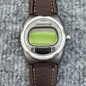 Reloj Timex i-Control Expedition Cuero Marrón Digital Alarma/Cronógrafo Leer - Imagen 1 de 9