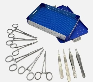 Kit Spay Ovariectomia Animale Strumenti Legatura Ovaio Animali Chirurgia Strumenti Set - Foto 1 di 2