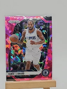 2024-25 Panini Prizm Kawhi Leonard Card Pink Cracked Ice Prizm Parallel SP - Picture 1 of 2