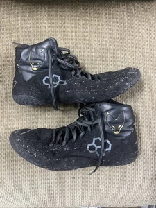 Rudis Men's Hexagon Black Gold Grey Wrestling Shoes - Size 10.5 - Picture 1 of 22