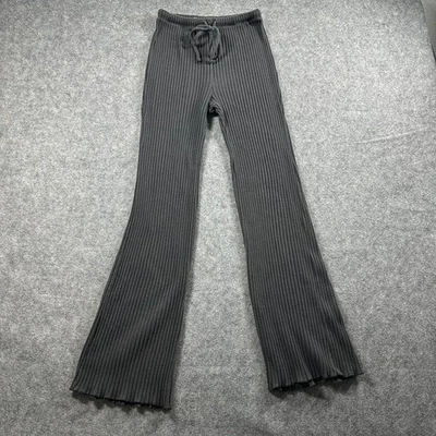 Billabong Pants Size Small Gray Ribbed Knit Flare - Image 1 of 4