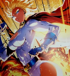 Power Girl - Signed By Godtail On San Diego Comic Con - SDCC - Art Print 11x17 - Picture 1 of 4