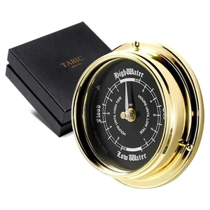 Tide Wall Clock with Jet Black Dial - Exquisite Handcrafted Nautical Timepiec... - Picture 1 of 8