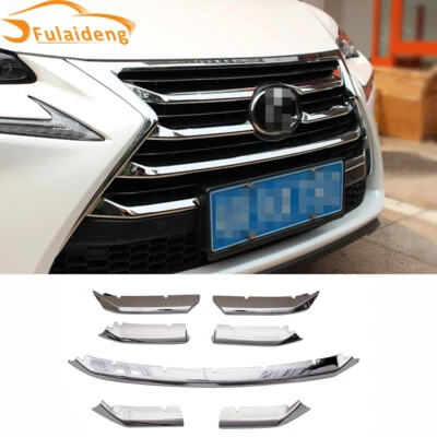 For Lexus NX200t 300h 2015-2017 Chrome Front Bumper Center Grille Stripes Cover — 第 1/4 张图片