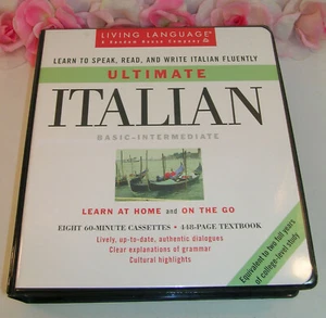Ultimate Italian Learn Speak Read Write Basic Intermediate 8 Cassettes 1 Book - Picture 1 of 8