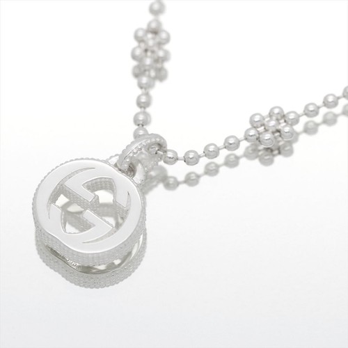 Gucci Collana Ciondolo Ad Incastro G Argento Ag925 479221 J8400 8106 Donna