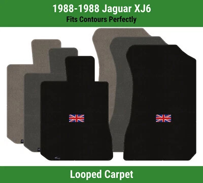 Alfombrillas Lloyd Classic Loop Front File para Jaguar XJ6 1988 con logotipo de bandera británica Foto 1 de 4