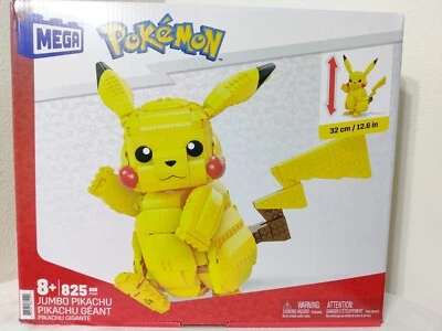Mega Construx Pokemon JUMBO Pikachu Building Blocks Set 825pcs Ages 8+ (FVK81) - Image 1 of 4