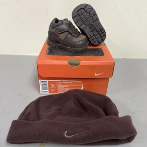 NIKE ACG First Goadome Gift Pack (CB) Size 1C 313939-221 Baby Shoes & Beanie Set - Picture 1 of 20