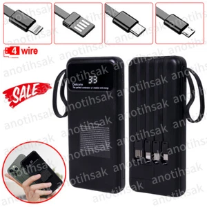 9000000mAh Powerbank Batterie Ladegerät ZusatzAkku USB-C Für Alle Handy+4 Kabels - Bild 1 von 14