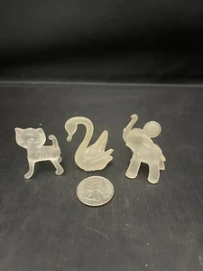 Miniatur Harz Tier Figuren Katze, Schwan und Elefant. - Bild 1 von 4