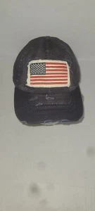 Cappello Patch Bandiera Americana Berretto Regolabile Strapback Blu Denium Look di Pit Bull... - Foto 1 di 6