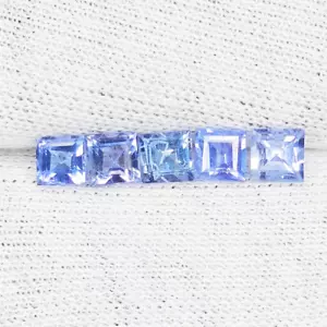1.96Cts Incredibile Lustro Naturale AA+ Blu Tanzanite 4mm Quadrato!!!! - Foto 1 di 1