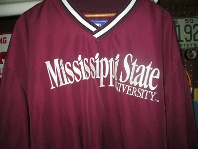 Mississippi State Bulldogs Vtg 1990s Pullover Starter jacket jersey sweater L/XL - Image 1 of 4