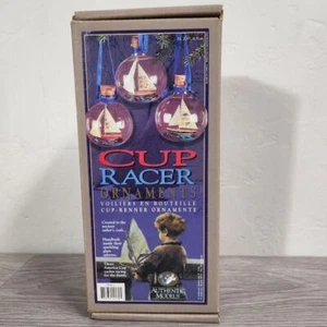 Cup Racer Ornamenti Vintage (3) Vetro Modelli Autentici Nave a Veliera - Foto 1 di 15