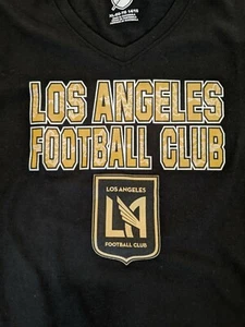 MLS LA Football Club Girls Youth XL T-Shirt Black with Flower Letter Graphics - Picture 1 of 3