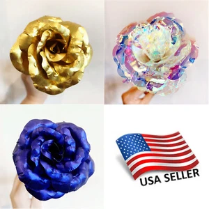 Enchante Unique Forever Künstliche 24K Gold Rose Blume Valentinstag Geschenk - Bild 1 von 15