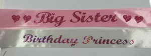 Birthday / Weddingl Sashes with Glitter - Toddlers / Childrens / Adults - Picture 1 of 12