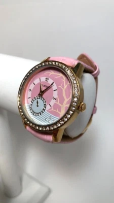 Nuevo Reloj Rousseau 14071 Mujer Isola Oro Rosa Cuero Swarovski Cristales Árbol Foto 1 de 4
