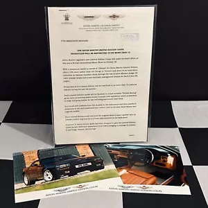 ASTON MARTIN LIMITED EDITION COUPE 1994 PRESS RELEASE WITH PHOTOS (BROCHURE) - Picture 1 of 3