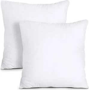 Throw Pillows Insert (Pack of 2, White) - 14 x 14 Inches Bed and Couch Pillow... - Picture 1 of 3