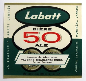 Brasserie Labatt LABATT 50 TAVERNE CHARLEROI ENRG.  beer label CANADA 22oz - Picture 1 of 1