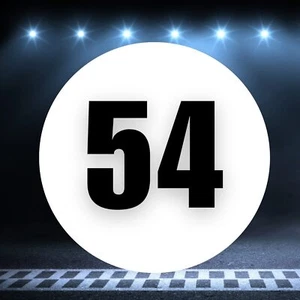 12 inches Magnetic Race Car Rally Door Number 54 Magnet x2 - Picture 1 of 1