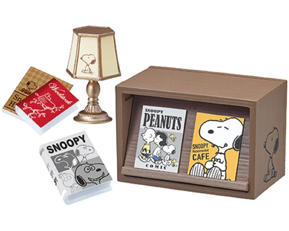 Re-Ment Miniature PEANUTS Snoopy's BOOK CAFE Complete Set BOX of 8 Packs