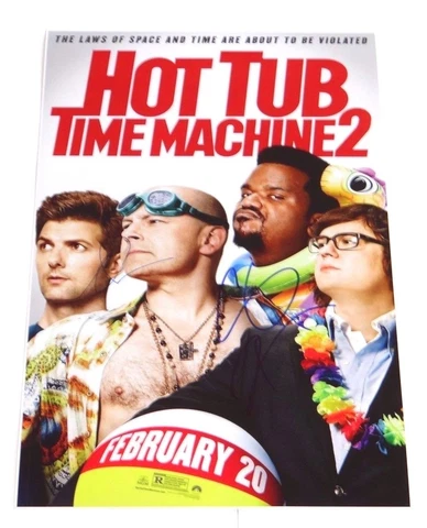 ADAM SCOTT & CRAIG ROBINSON SIGNED HOT TUB TIME MACHINE 2 12X18 POSTER!!! Cover