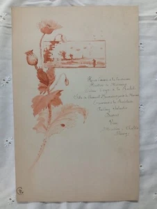 KONVOLUT ALTE MENÜS / DETAILMENÜ ORIGINALZEICHNUNG - Bild 1 von 5