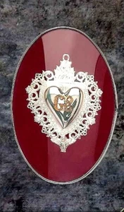 EX VOTO CUORE VOTIVO GRAZIA RICEVUTA IN METALLO CM 18×13 PRODUZIONE ITALIANA - Picture 1 of 1
