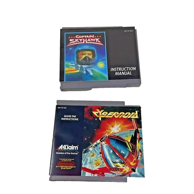 Nintendo NES -  Captain Skyhawk W/ Manual & CyberNoid W/ manual TESTED game lot - Image 1 of 4