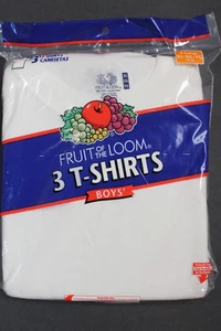 3 Pack of Fruit of the Loom Boys' Cotton T-Shirt -XLarge 14-16 T White H-59-64" - Picture 1 of 8