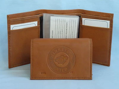 MINNESOTA WILD    Leather TriFold Wallet    NEW    brown 2 - Image 1 of 4