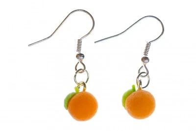 Pendientes Naranja Miniblings Colgantes Naranja Fruta 3D Foto 1 de 4