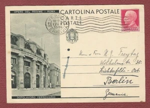 cartolina storia postale OPERE DEL REGIME Dopolavoro Ferroviario Germania 1935 - Picture 1 of 2