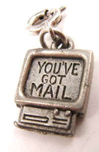 VTG PEWTER CHARM COMPUTER YOU’VE GOT MAIL - Picture 1 of 2