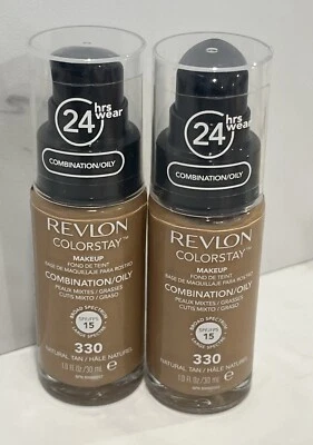2 Colorstay Makeup Foundation Combination / Oily SPF15 330 Natural Tan 1 oz - Image 1 of 2