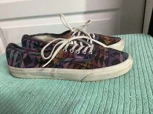 Vans Aztec unisex lace up purple/blue sneakers size men 8 women’s 9.5 - Picture 1 of 6