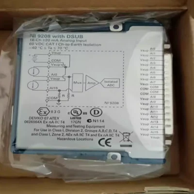 New In Box National Instruments NI 9208 785041-01 16 Chanel analog input - Image 1 of 4